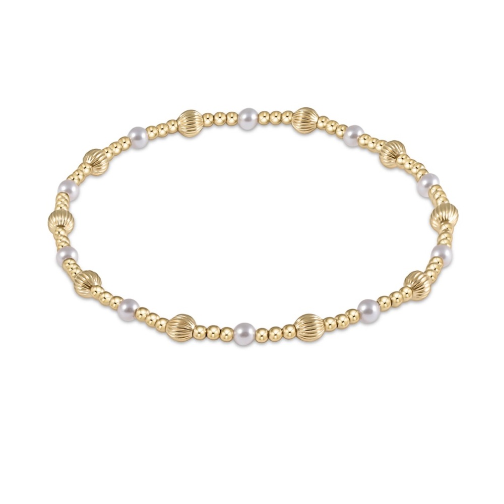 ENewton Dignity Sincerity Bracelet 4mm Pearl & Gold